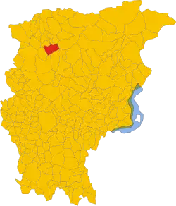 Locatie van Lenna in Bergamo (BG)