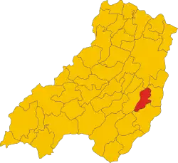 Locatie van Lesignano de' Bagni in Parma (PR)