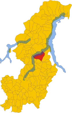 Locatie van Lezzeno in Como (CO)