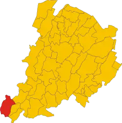 Locatie van Lizzano in Belvedere in Bologna (BO)