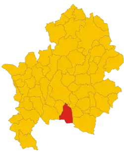 Locatie van Longano in Isernia (IS)