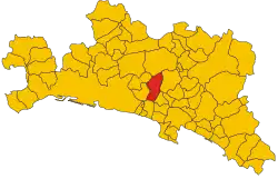 Locatie van Lumarzo in Genua (GE)