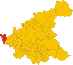 Locatie van Magliano Sabina in Rieti (RI)