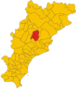 Locatie van Mallare in Savona (SV)