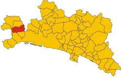 Locatie van Masone in Genua (GE)