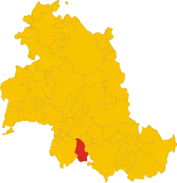 Locatie van Massa Martana in Perugia (PG)