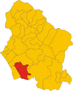 Locatie van Massarosa in Lucca (LU)