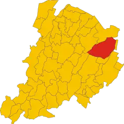 Locatie van Medicina in Bologna (BO)