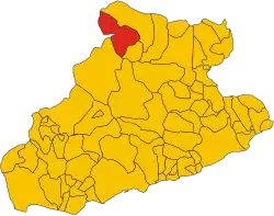 Locatie van Mendatica in Imperia (IM)