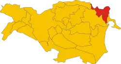 Locatie van Mesola in Ferrara (FE)