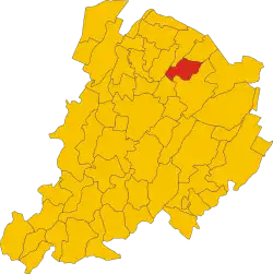 Locatie van Minerbio in Bologna (BO)