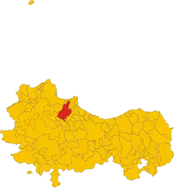 Locatie van Misilmeri in Palermo (PA)