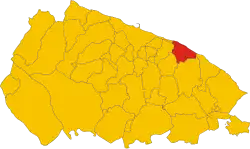 Locatie van Mola di Bari in Bari (BA)