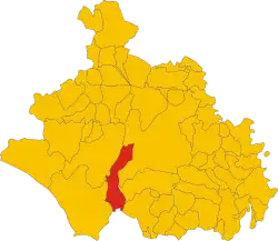 Locatie van Monte Romano in Viterbo (VT)