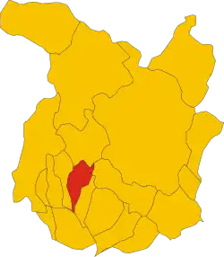 Locatie van Montecatini Terme in Pistoia