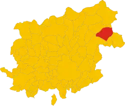 Locatie van Montefalcone di Val Fortore in Benevento (BN)