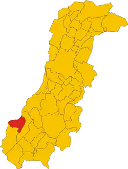 Locatie van Montefiorino in Modena (MO)