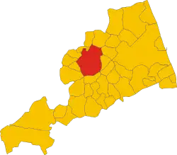 Locatie van Montegiorgio in Fermo (FM)