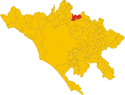 Locatie van Montelibretti in Rome (RM)