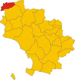 Locatie van Monterotondo Marittimo in Grosseto (GR)