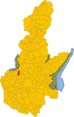 Locatie van Monticelli Brusati in Brescia (BS)