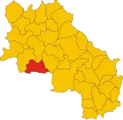 Locatie van Monticiano in Siena (SI)