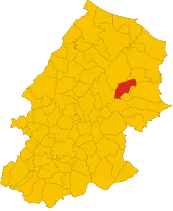 Locatie van Montorio nei Frentani in Campobasso (CB)