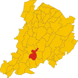 Locatie van Monzuno in Bologna (BO)