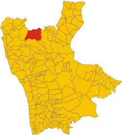 Locatie van Morano Calabro in Cosenza (CS)