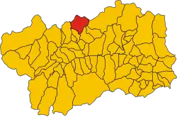 Locatie van Ollomont in Aostadal (AO)