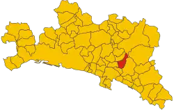 Locatie van Orero in Genua (GE)