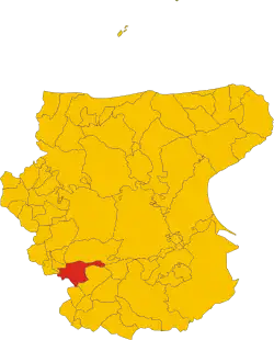 Locatie van Orsara di Puglia in Foggia (FG)