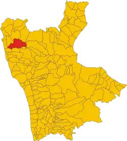 Locatie van Orsomarso in Cosenza (CS)