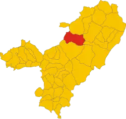 Locatie van Orune in Nuoro (NU)