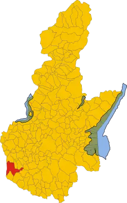 Locatie van Orzinuovi in Brescia (BS)