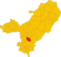 Locatie van Ovodda in Nuoro (NU)