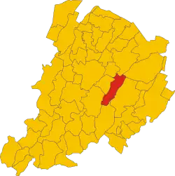 Locatie van Ozzano dell'Emilia in Bologna (BO)