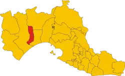 Locatie van Palagianello in Tarente (TA)