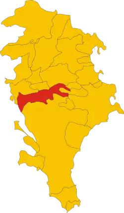 Locatie van Palazzolo Acreide in Syracuse (SR)