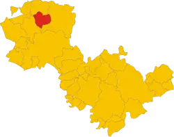 Locatie van Parrano in Terni (TR)