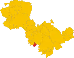 Locatie van Penna in Teverina in Terni (TR)