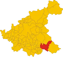 Locatie van Pescorocchiano in Rieti (RI)