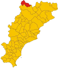 Locatie van Piana Crixia in Savona (SV)