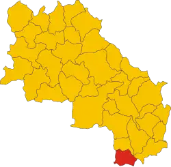 Locatie van Piancastagnaio in Siena (SI)