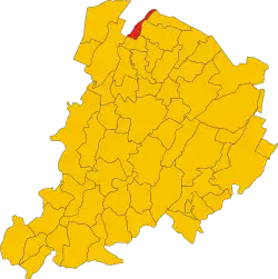 Locatie van Pieve di Cento in Bologna (BO)