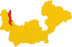 Locatie van Piuro in Sondrio (SO)