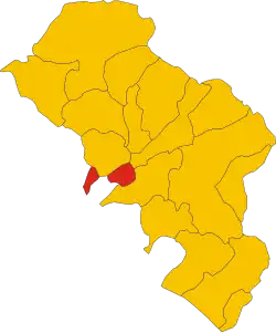 Locatie van Podenzana in Massa-Carrara (MS)