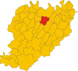 Locatie van Podenzano in Piacenza (PC)