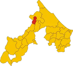 Locatie van Poggio Berni in Rimini (RN)