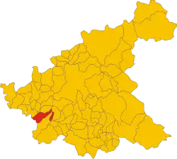 Locatie van Poggio Mirteto in Rieti (RI)